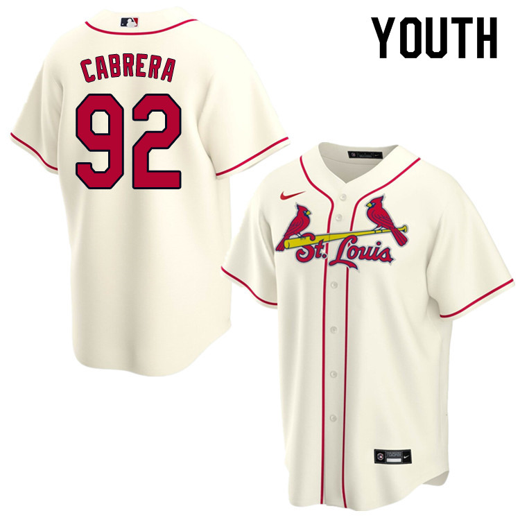 Nike Youth #92 Genesis Cabrera St.Louis Cardinals Baseball Jerseys Sale-Cream - Click Image to Close